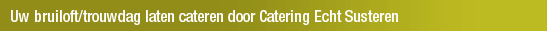 Uw bruiloft/trouwdag laten cateren door Catering Echt Susteren